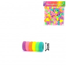 Набор махровых резинок для волос цветной (15307)