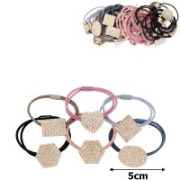 Набор двойных резинок для волос с фигурками цветные (15325)