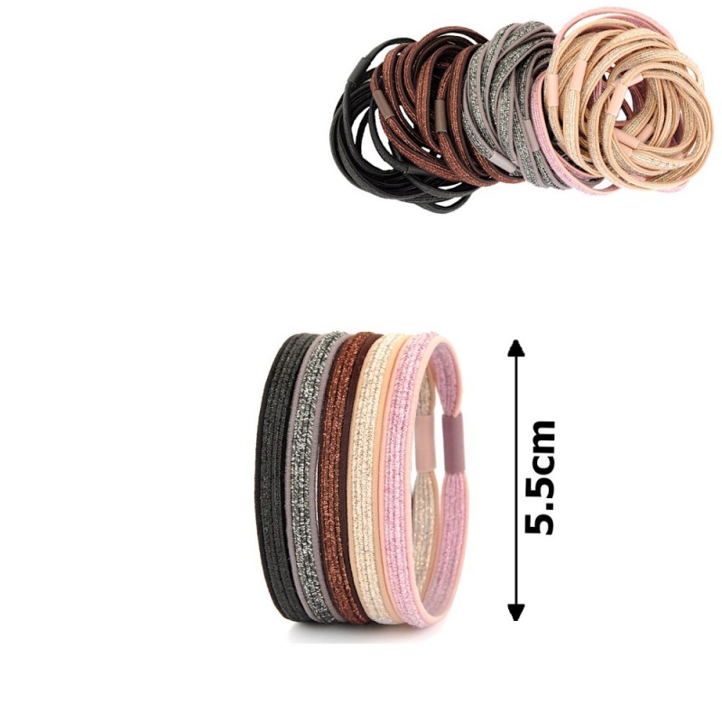 Набор резинок для волос с люрексом (15326)