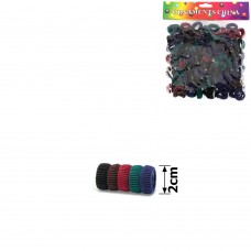 Набор махровых резинок для волос темно-цветной (15710)