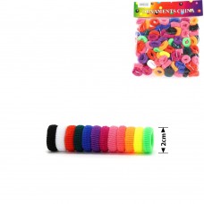 Набор махровых резинок для волос цветной (15711)