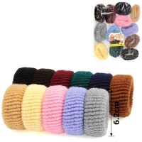 Набор больших махровых резинок для волос Калуш 6.2см (3099) темно-пастельный