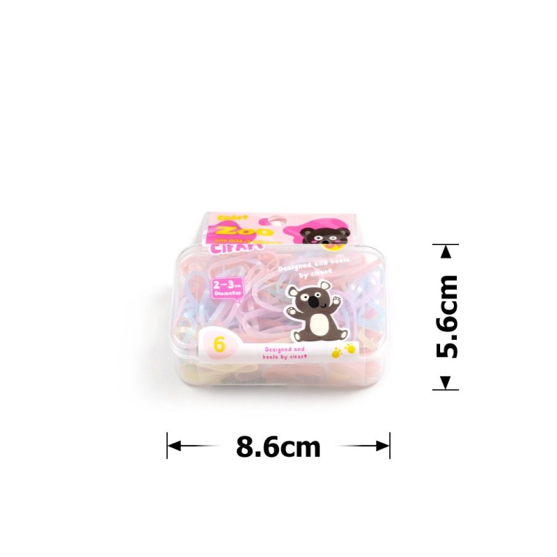 Набор силиконовых резинок-тропиканок для афрокосичек в коробке (31432)