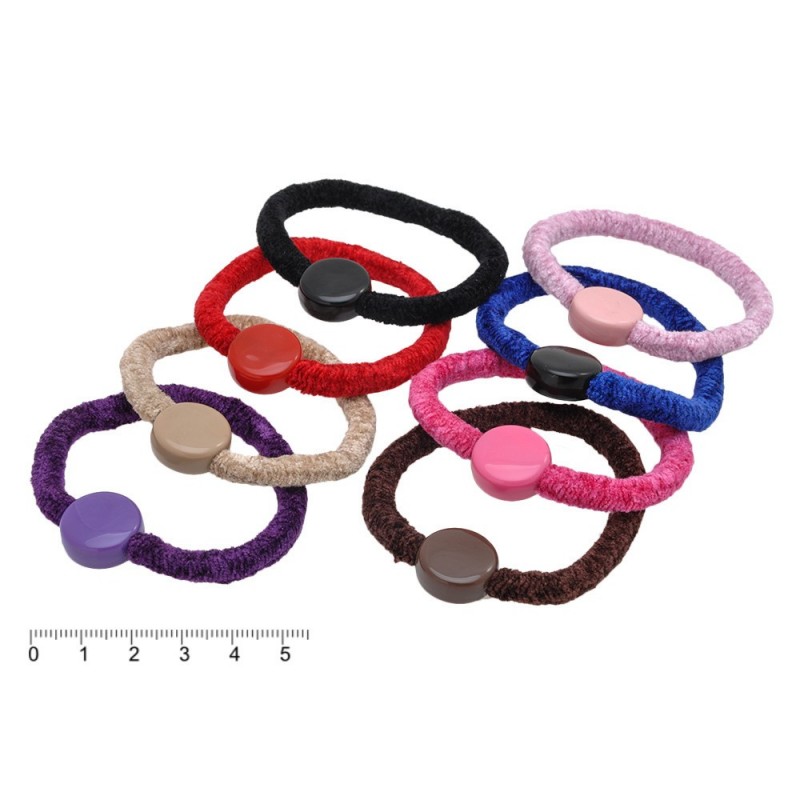 Набор тонких велюровых резинок для волос (5267)