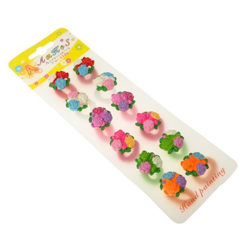 Набор детских резинок для волос Букет цветов (723)
