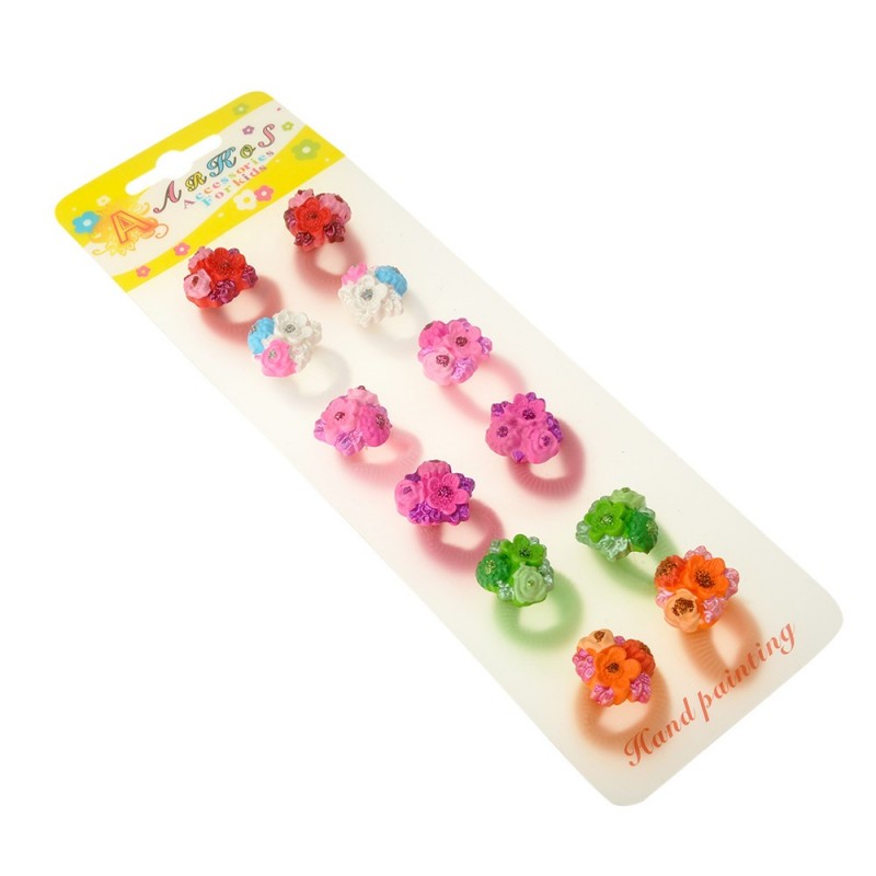 Набор детских резинок для волос Букет цветов (729)