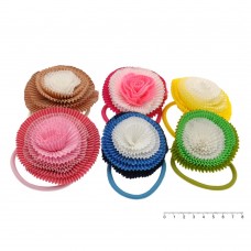 Набор тонких детских резинок для волос с бантиком (7347)