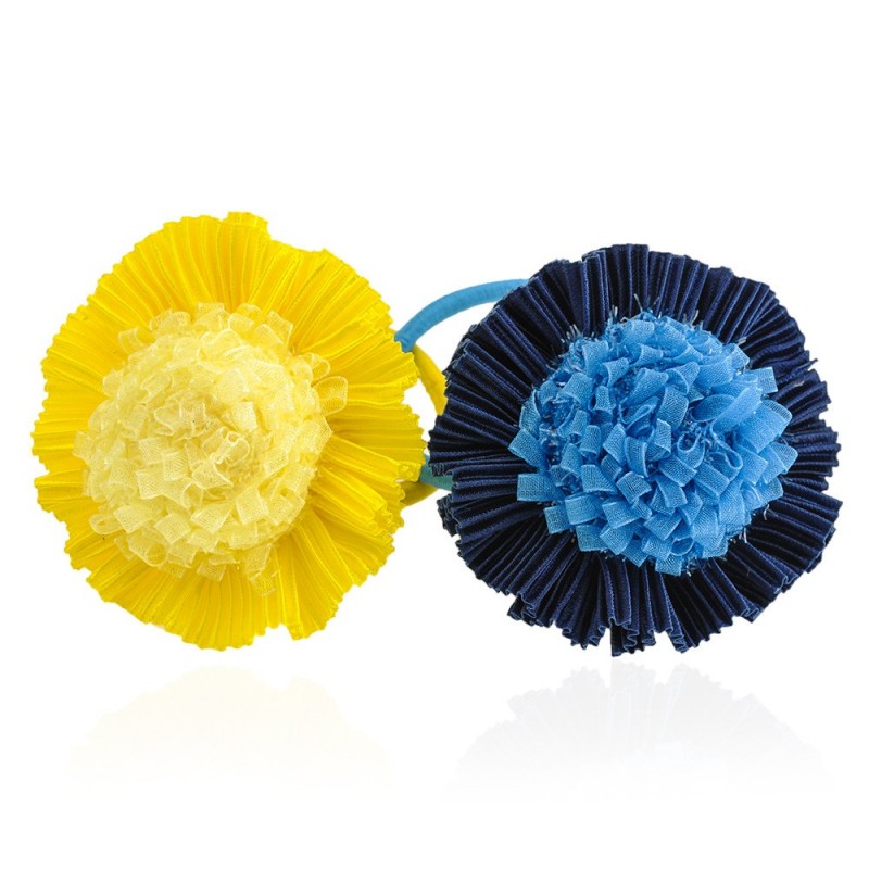 Набор тонких детских резинок для волос с бантиком (7348)