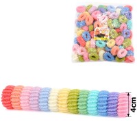 Набор больших махровых резинок для волос Калуш 4см (8130) пастельный