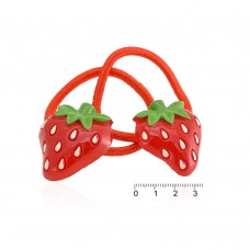 Набор детских тонких резинок для волос Клубника (829)