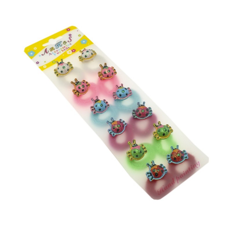 Набор детских резинок для волос Божья коровка (837)