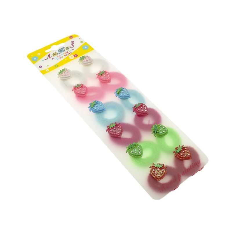 Набор детских резинок для волос Клубника (844)