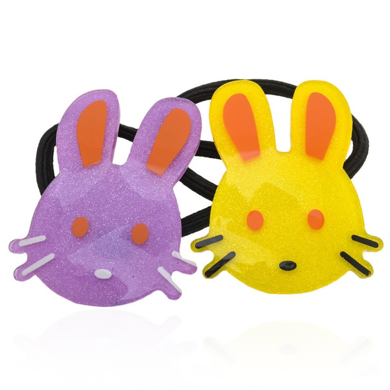 Набор детских тонких резинок для волос Зайчик (916)