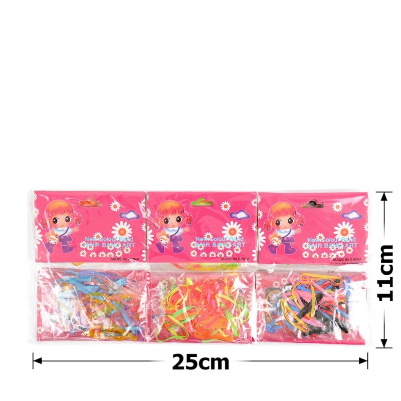 Набор силиконовых резинок-тропиканок для афрокосичек широкая нарезка (923)