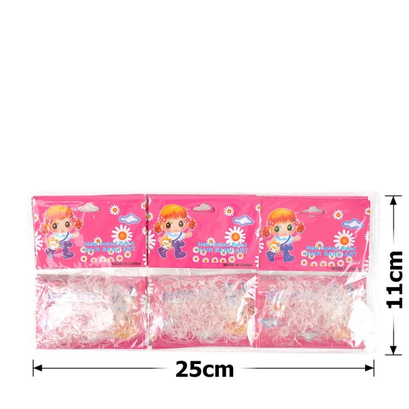 Набор силиконовых резинок-тропиканок для афрокосичек тонкая нарезка (9304)