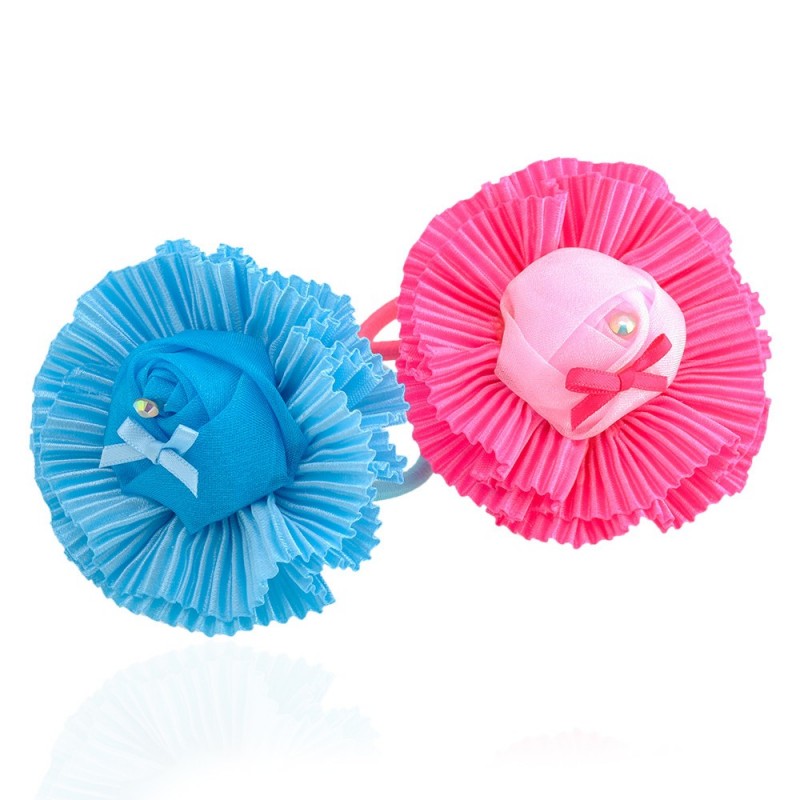 Набор детских резинок для волос с цветком (9795)