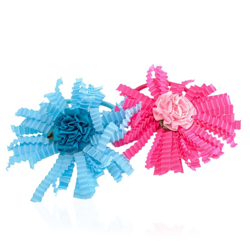 Набор детских резинок для волос с цветком (9797)