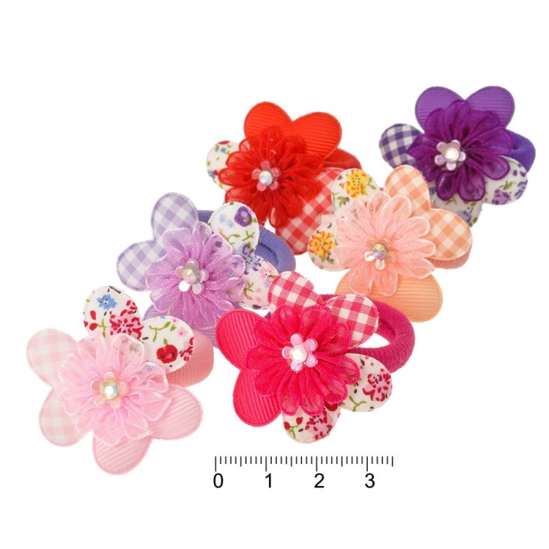 Набор детских резинок для волос с бантиком (9822)