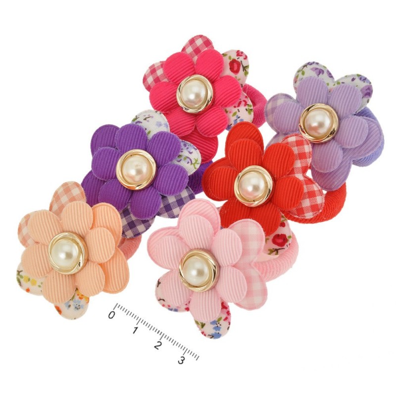 Набор детских резинок для волос с бантиком (9828)