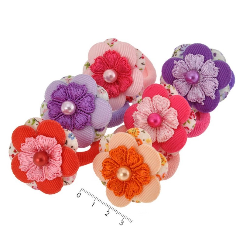 Набор детских резинок для волос с бантиком (9830)