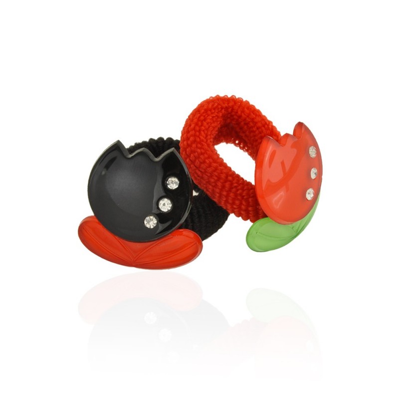 Набор детских резинок для волос с пластиковым цветком (984)