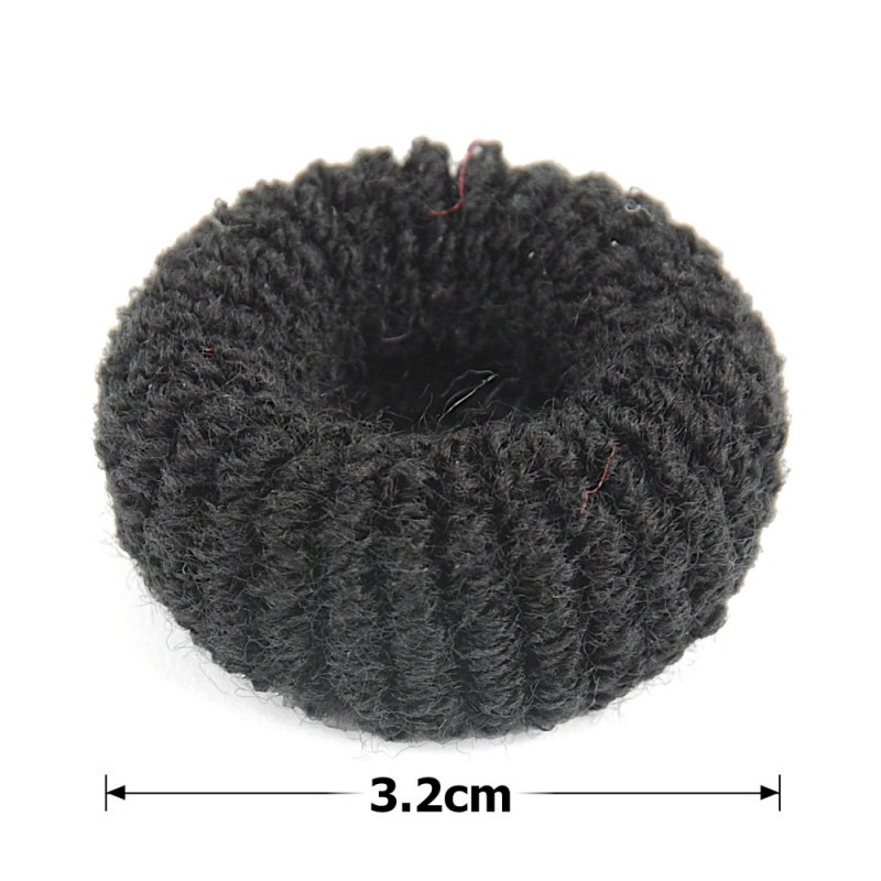 Набор больших махровых резинок для волос Калуш 3.2см (9984) черный