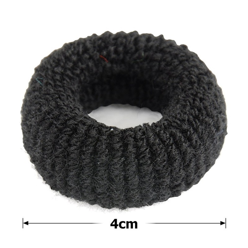 Набор больших махровых резинок для волос Калуш 4см (9995) черный