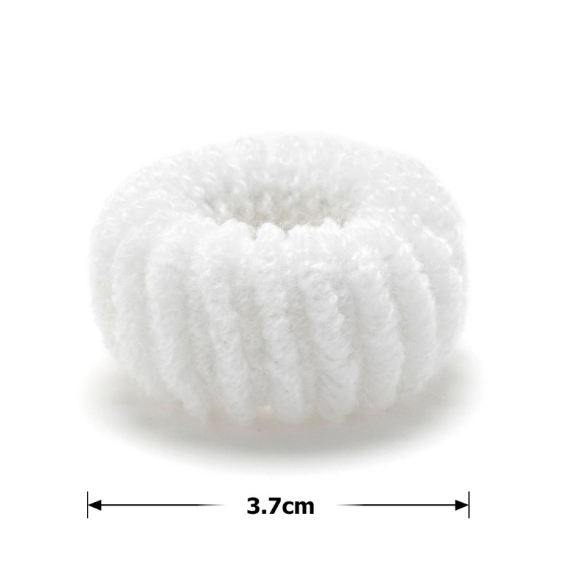 Набор больших махровых резинок для волос Калуш 4см (10644) белый