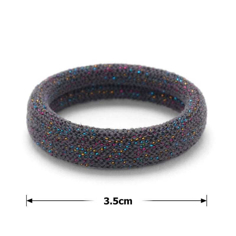 Набор резинок для волос из микрофибры с люрексом Калуш 3.5см темно-пастельный (24281)