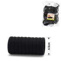 Набор резинок для волос из микрофибры Калуш 4.5см черный (24338)