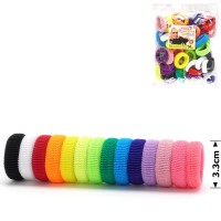 Набор маленьких махровых резинок для волос Калуш 3.3см (3103) цветной яркий