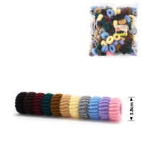 Набор больших махровых резинок для волос Калуш 3.8см (9843) темно-пастельный