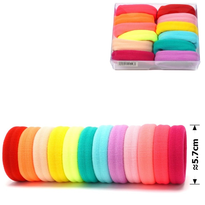 Набор резинок для волос из микрофибры (40-13583) в коробочке, цветная