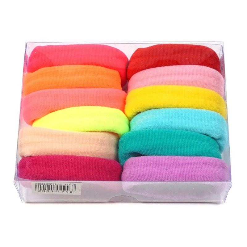 Набор резинок для волос из микрофибры (40-13583) в коробочке, цветная
