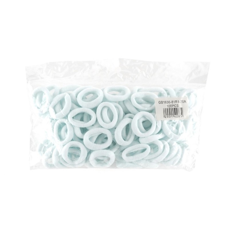 Набор резинок для волос из микрофибры (10-14266) белый