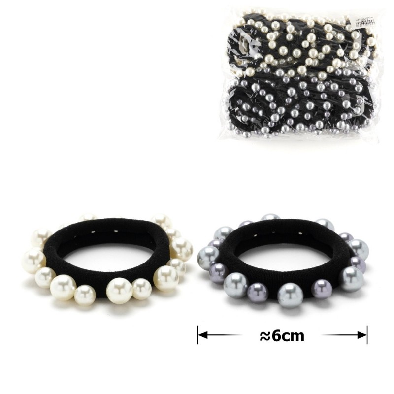Набор резинок для волос из микрофибры с бусинами (14929)