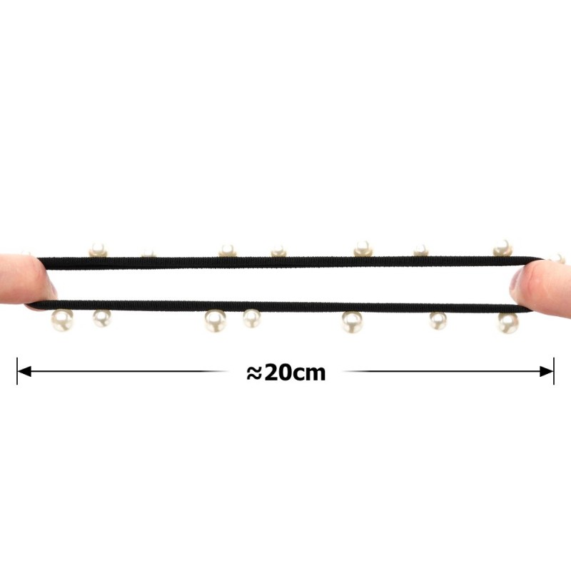 Набор резинок для волос из микрофибры с бусинами (14929)