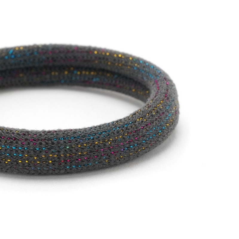 Набор резинок для волос из микрофибры с люрексом 4.5см (15173)