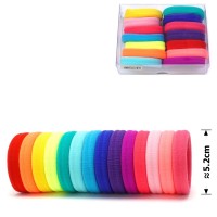 Набор резинок для волос из микрофибры (20-15227) в коробочке, цветная