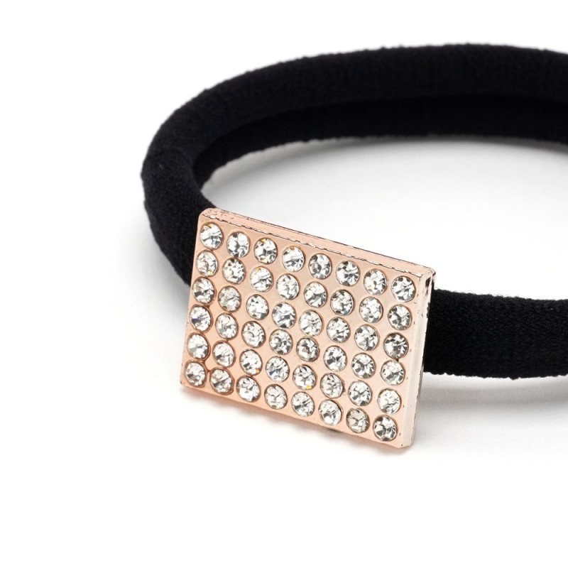 Резинка для волос микрофибра с украшением (25557) вариант 01