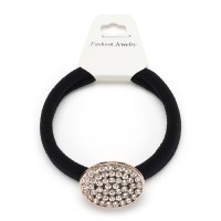 Резинка для волос микрофибра с украшением (25557) вариант 03