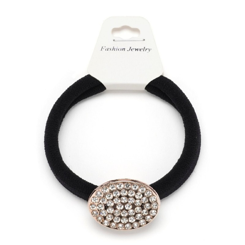 Резинка для волос микрофибра с украшением (25557) вариант 03