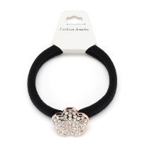 Резинка для волос микрофибра с украшением (25557) вариант 04