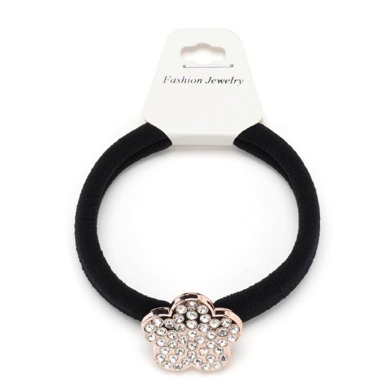 Резинка для волос микрофибра с украшением (25557) вариант 04