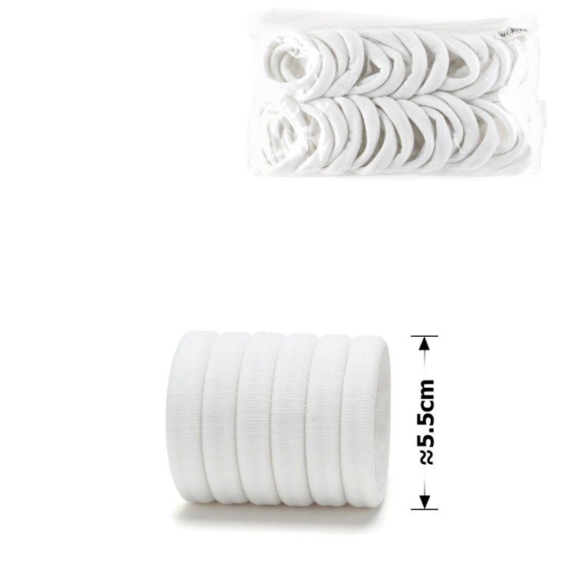 Набор резинок для волос из микрофибры (30-25794) белый