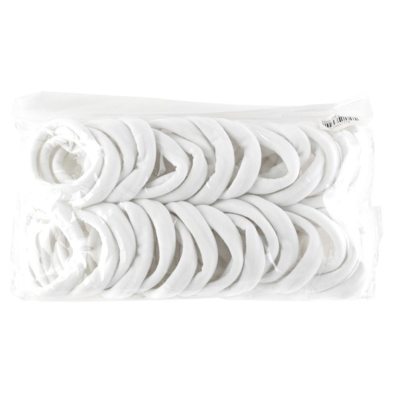 Набор резинок для волос из микрофибры (30-25794) белый
