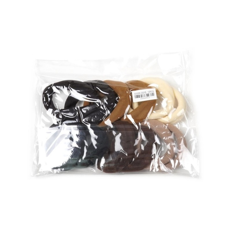 Набор резинок для волос из микрофибры (45-28581) коричневый