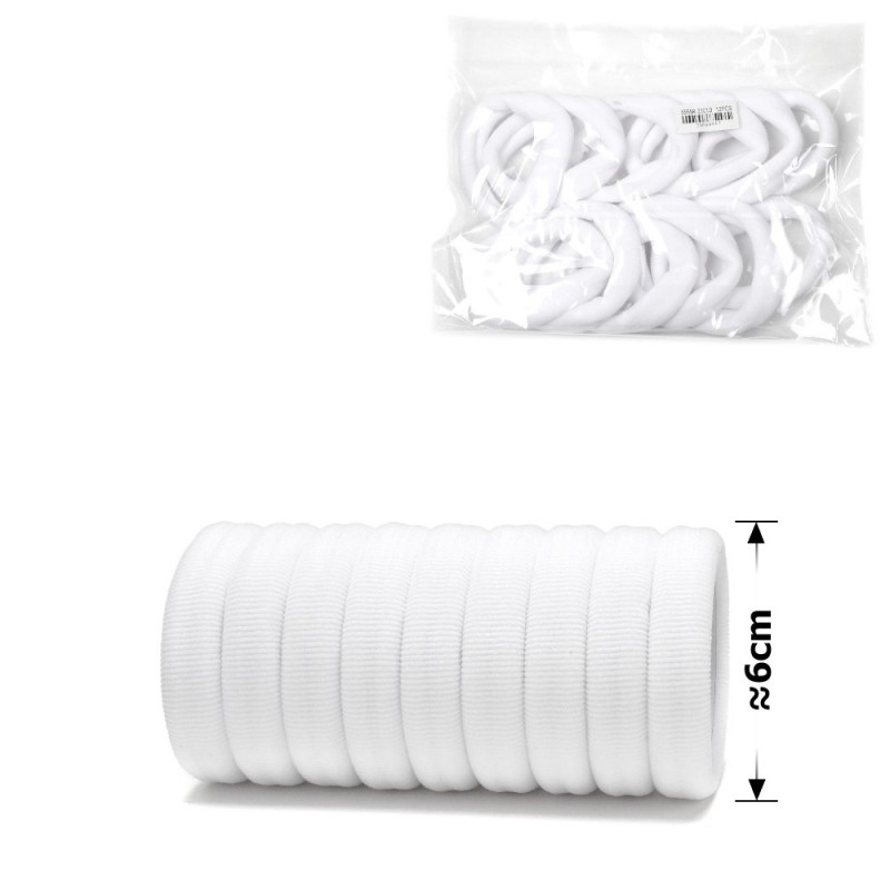 Набор резинок для волос из микрофибры (45-28583) белый
