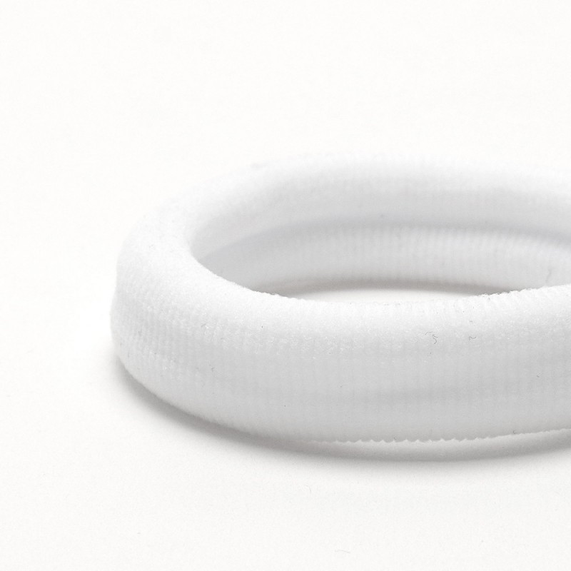 Набор резинок для волос из микрофибры (45-28583) белый