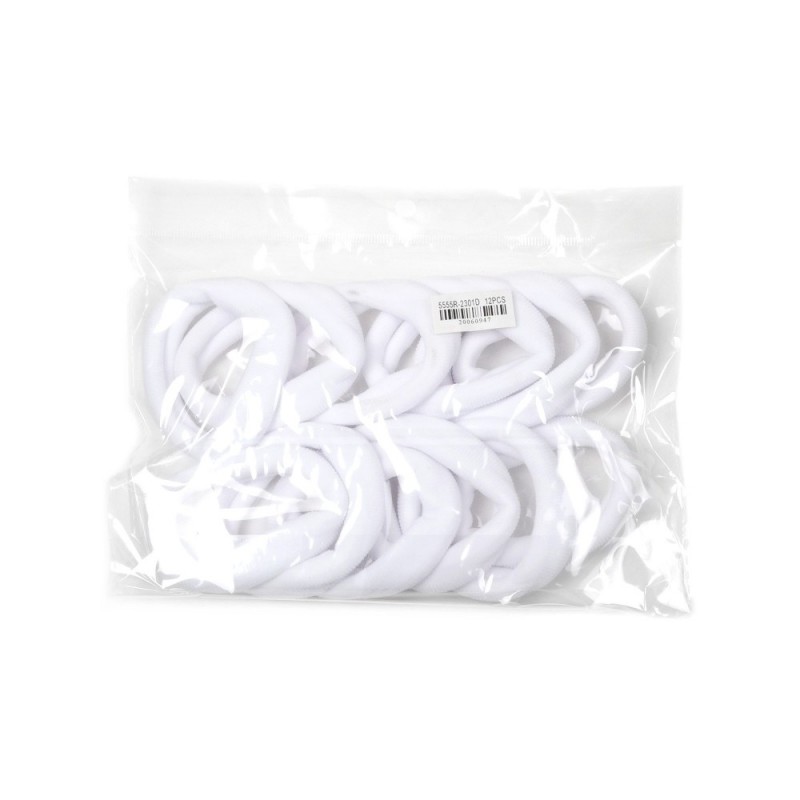 Набор резинок для волос из микрофибры (45-28583) белый